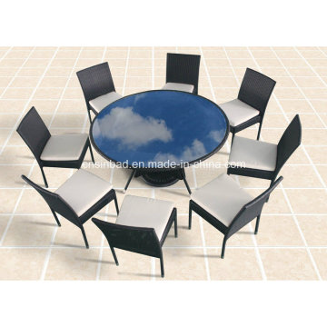 Runder Essbereich für Outdoor mit 8 Stühlen / SGS (8214-8)
